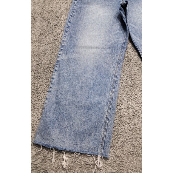 Old Navy Jeans Womens Sz 12 Wide Leg Denim Blue Stretch Extra High Rise - Picture 4 of 13